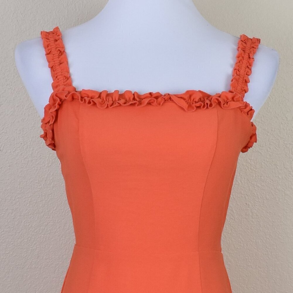 Finders Keepers Chiquita Ruffle Orange Mini Dress - 4 - Picture 2 of 11
